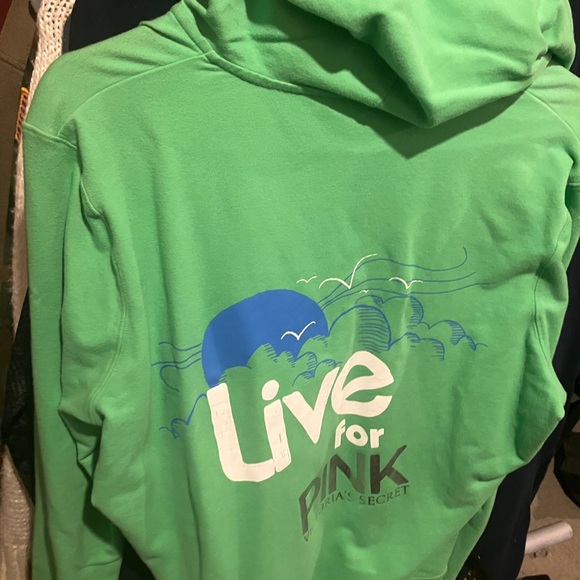 Live for PINK victoria secret pullover hoodie v neck sweater shirt size large - Picture 9 of 10